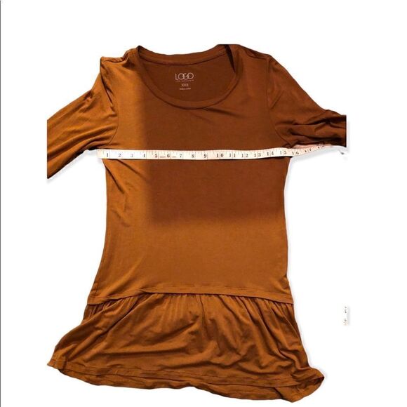 LOGO by Lori Goldstein dark mustard lounge top - Picture 7 of 8